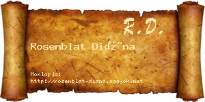 Rosenblat Diána névjegykártya